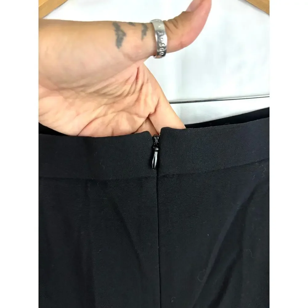 Counterparts Black Mid Length Skirt Size‎ 14 Women's Back Zipper Business Work